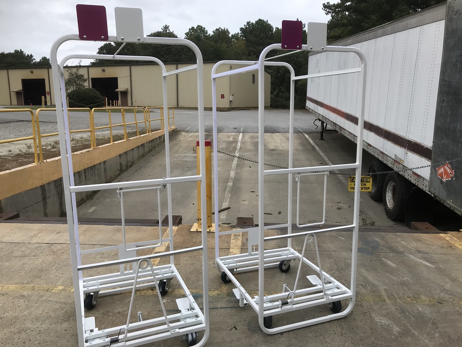Returnable packaging and steel racks built by Southern Perfection Fabrication for Memphis, TN manufacturers