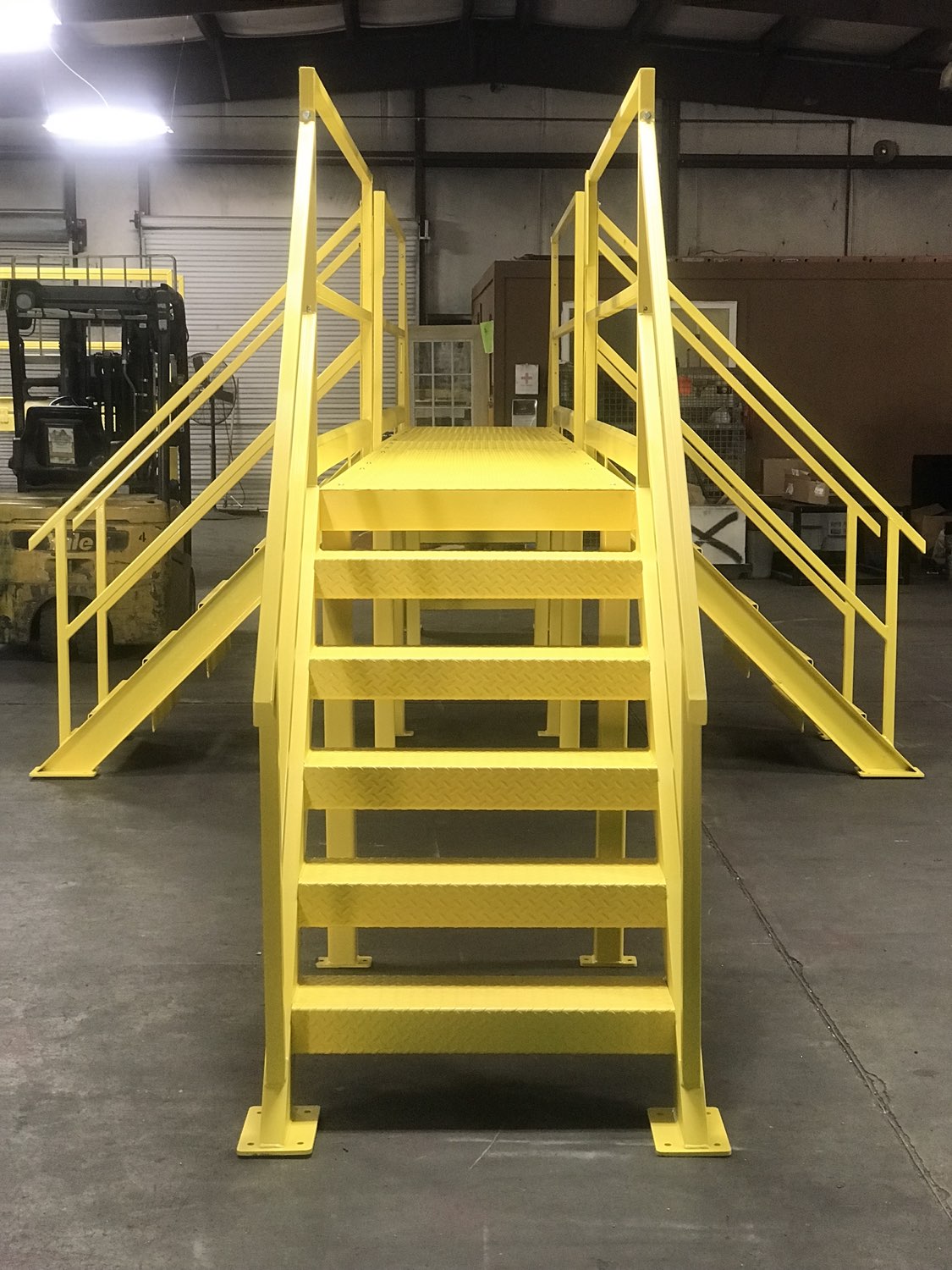 Custom welded structural steel platform frame fabricated by Southern Perfection Fabrication