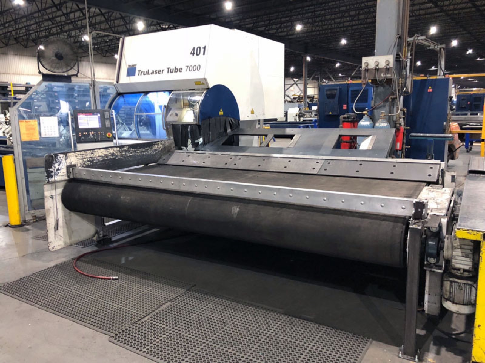 Fiber laser cutting steel at Southern Perfection Fabrication, Byron GA